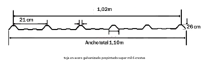 diagrama tejas acero galvanizado_Mesa de trabajo 1